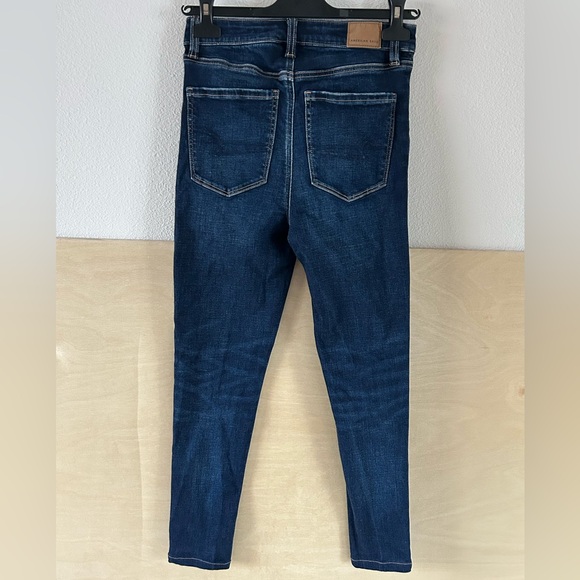 American Eagle Next Level Super HR Jegging Dark Wash Size 2 Short(Hemmed) - Picture 2 of 16